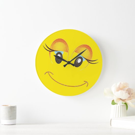 grappige jukmooie dame emoji klok (Huis)