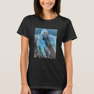 Grappige Jumpscare Kreeft Meme Blauwe Schaaldier_1 T-shirt