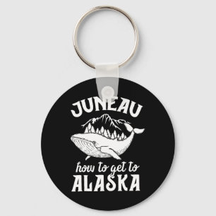 Grappige Juneau Alaska Joke Pun Cruise Familie Vak Sleutelhanger