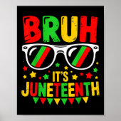 Grappige Juneteenth Boys Tiener Kinder Bruh zijn J Poster (Voorkant)
