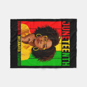 Grappige juneteenth zwarte geschiedenis maand afri fleece deken (Voorkant (Horizontaal))