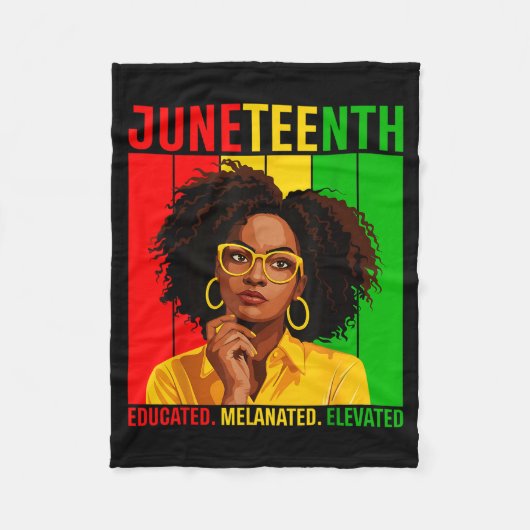 Grappige juneteenth zwarte geschiedenis maand afri fleece deken (Voorkant)
