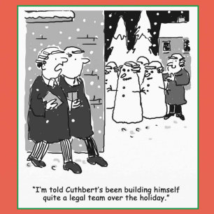 Grappige Juridische en Wets Thema Kerstmis Feestdagen Kaart