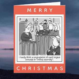 Grappige Juristen Moppen Rechtszaal Cartoons Kerst Kaart