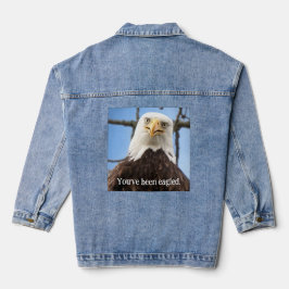 Grappige Kaal Kop Arend Je Bent Gemoderniseerd Denim Jacket