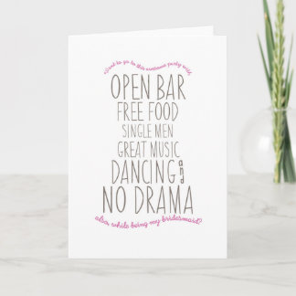 Grappige Kaart: Ben Mijn Bruidsmeisje