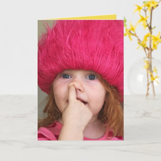 Grappige kaart - deze gekozen - aangepast bericht (Gele Bloem)