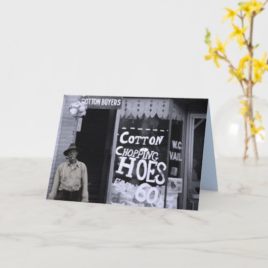 Grappige kaart - Katoenen hakgaten (Gele Bloem)