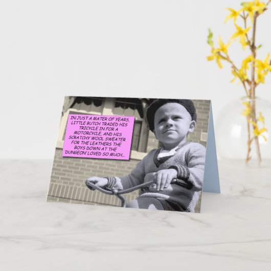 Grappige kaart - Little Butch (Gele Bloem)