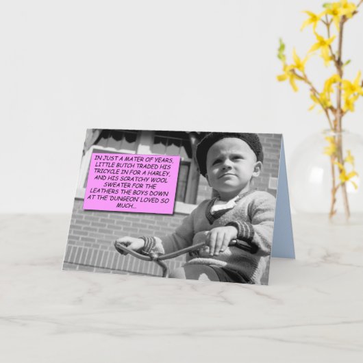 Grappige kaart - Little Butch (Gele Bloem)