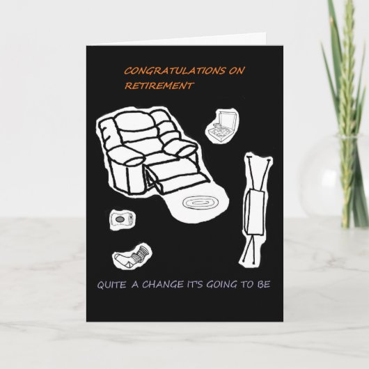 Grappige kaart op pensionering en overtolligheid (Voorkant)