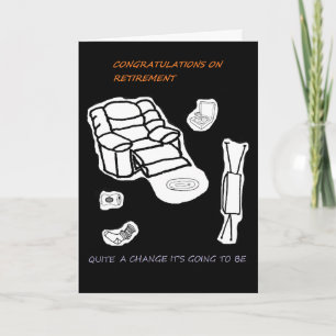 Grappige kaart op pensionering en overtolligheid