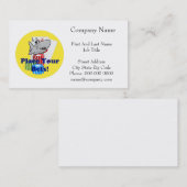 Grappige kaart Shark Gambling Cartoon met Poker Ch Visitekaartje (Voorkant / Achterkant)