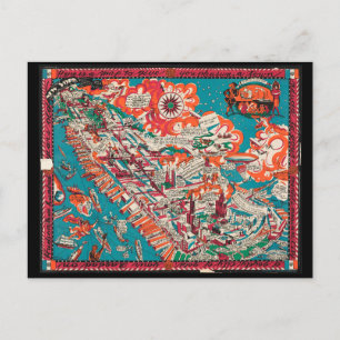 Grappige  kaart van New York City 1925