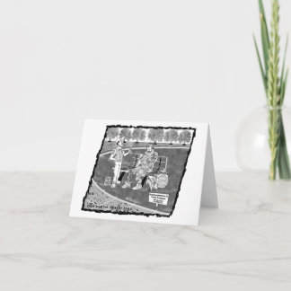 Grappige kaart voor daklozen