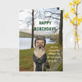 Grappige kaart voor jager of militair van vrienden (Gele Bloem)