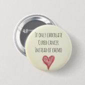 Grappige kaart voor kankerpatiënt ronde button 5,7 cm (Voorkant /achterkant)