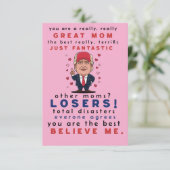 Grappige kaart voor moeder van dochter, zoon, Kind (Staand voorkant)