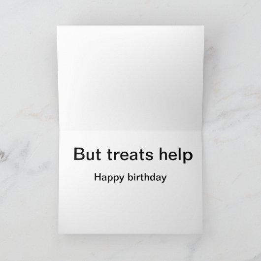 Grappige Kaart voor oude honden (Binnen)