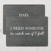 Grappige kaart voor papa "Loop me door het gangpad (Voorkant / Achterkant)