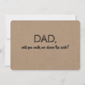 Grappige kaart voor papa "Loop me door het gangpad (Achterkant)