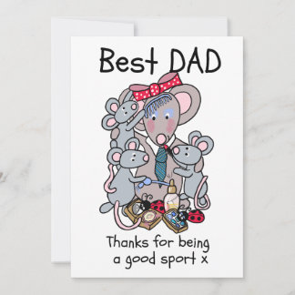 Grappige kaart voor papa van kinderen.