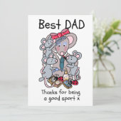 Grappige kaart voor papa van kinderen. (Staand voorkant)