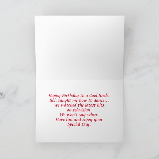 Grappige Kaart voor Uncle (Binnen)