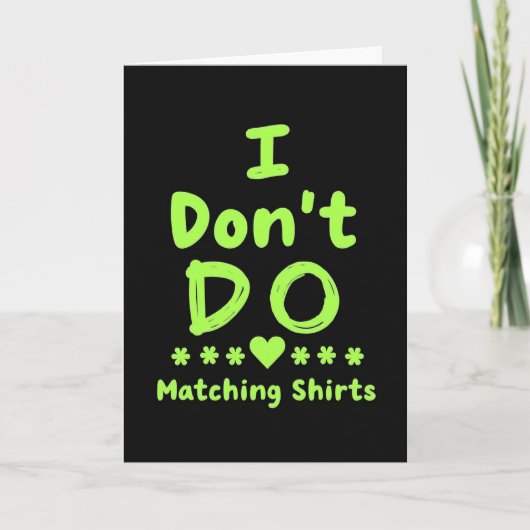 Grappige kaart zonder bijpassende shirts (Voorkant)