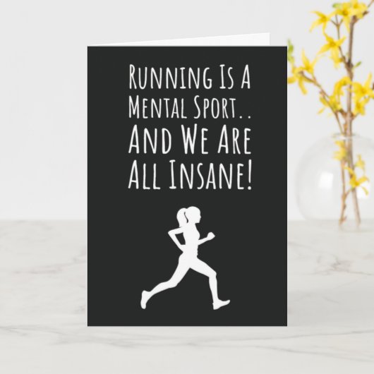 Grappige Kaarten Marathon Cross Country Runner (Gele Bloem)
