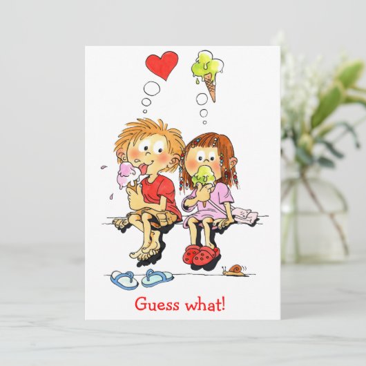 Grappige Kaarten om de Datum van je Bruiloft te De (Staand voorkant)