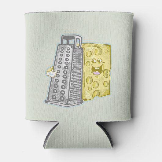 Grappige kaas en kaas rasp blikjeskoeler (Voorkant)