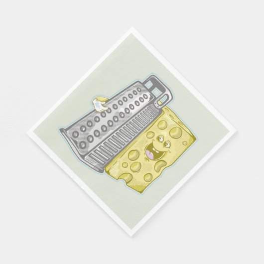 Grappige kaas en kaas rasp servet (Hoek)