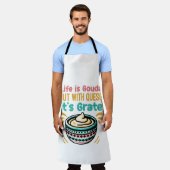 Grappige Kaas Gouda Queso Eten Grappenmakerij Schort (Gedragen)