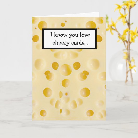 Grappige kaas kaart (Gele Bloem)