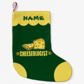 Grappige Kaas Kaasoloog Kaaskop Kleine Kerstsok (Voorkant)