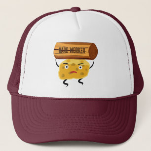 Grappige kaas met hout trucker pet