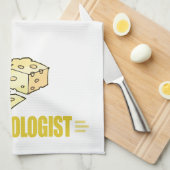 Grappige kaasliefhebber theedoek (Quarter Fold)