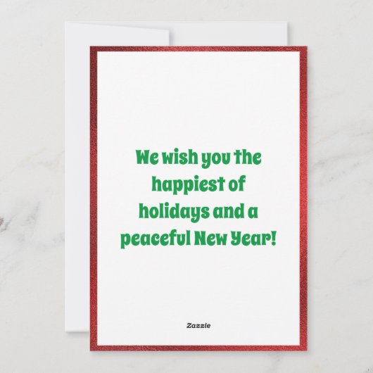 Grappige Kabouter Elfen Aangepaste Kinderfoto's Ke Feestdagenkaart (Achterkant)