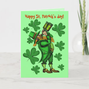 Grappige kabouter gelukkige St. Patrick dagkaart Kaart