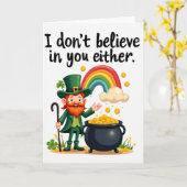 Grappige Kabouter Humor Kaart (Gele Bloem)