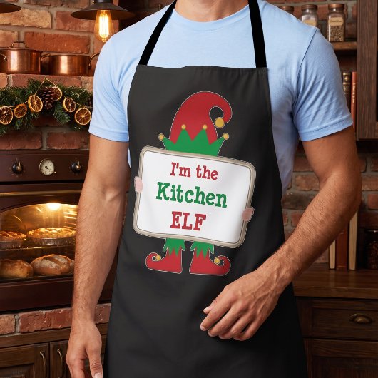 Grappige Kabouter in de Keuken Kerstvakantie Schort