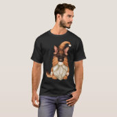 Grappige kabouter in Duits herder kostuum voor man T-shirt (Voorkant volledig)