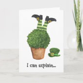 Grappige Kabouter Schelmenstreken St. Patrick Dag Aankondiging (Voorkant)