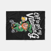 Grappige kabouter vitamine g scooter zeggend Grapp Fleece Deken (Voorkant (Horizontaal))