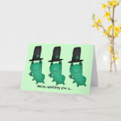 Grappige kabouterkikkers kaart (Gele Bloem)