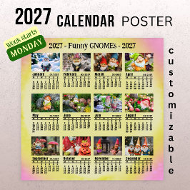 Grappige Kabouters 2027 Foto Agenda - Maandag Poster