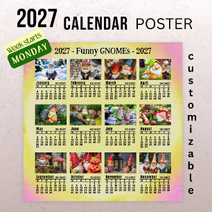 Grappige Kabouters 2027 Foto Agenda - Maandag Poster