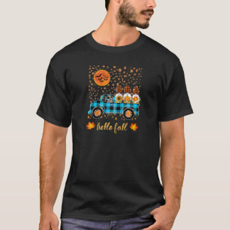 Grappige kabouters die pompoenen vasthouden rijden t-shirt