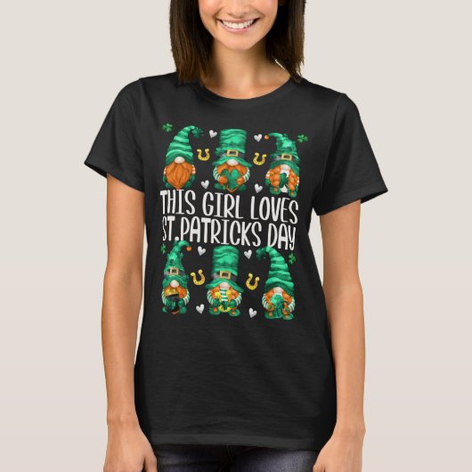 Grappige kabouters Dit meisje houdt St. Patricks D T-shirt (Voorkant)